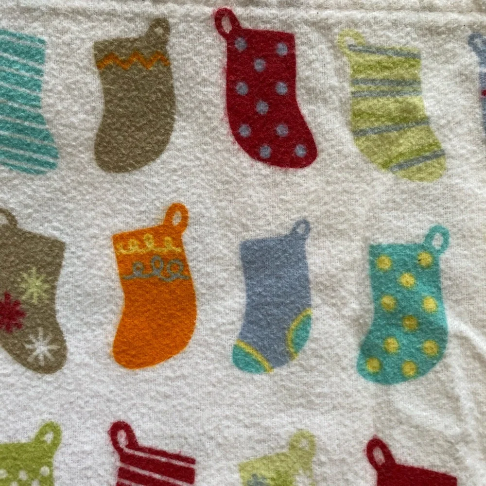 Target Flannel Stocking Design Bed Flat Top Sheet